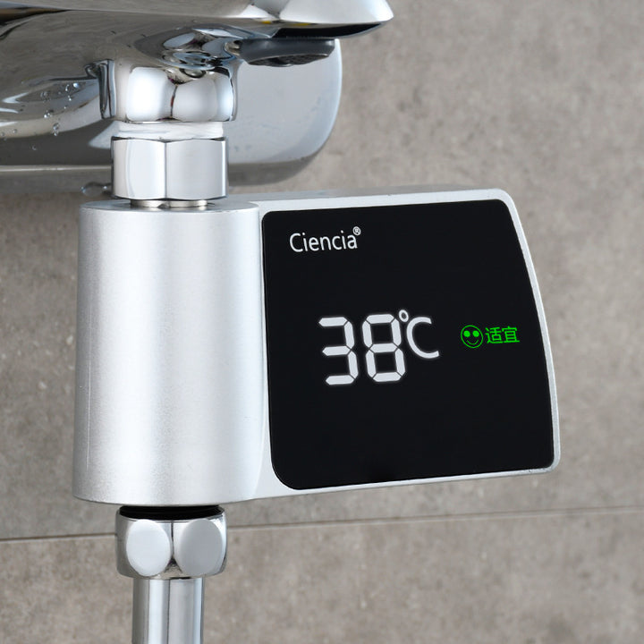 Plastic Visual Shower Faucet No Power Consumption Water Thermometer  .